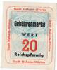 Notgeld 1945 - 1948 DE 20 Pf. Neheim Hüsten , Notgeld 20 Pfennig Schein unc-kfr. Schöne 493 , Westfalen o.D. -