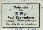 Notgeld 1945 - 1948 DE 10 Pf. Osberghausen , Notgeld 10 Pfennig Schein unc-kfr. Schöne 3382 , Westfalen o.D. -