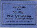 Notgeld 1945 - 1948 DE 50 Pf. Osberghausen , Notgeld 50 Pfennig Schein unc-kfr. Schöne 3385 , Westfalen o.D. -