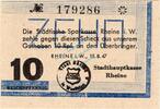 Notgeld 1945 - 1948 DE 10 Pf. Rheine , Notgeld 10 Pfennig Schein unc-kfr. Schöne 0512 , Westfalen 1947 Notgeld -