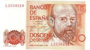 200 Pesetas 1980 Spanien - Spain Banknote Spanien , 200 Pesetas Schein 1980 -L. Garci de las Alas- unc-kfr WP.150 1 bis 1-