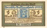 Serienscheine DE 1 Mk. -D- Freiburg , Notgeld 1 Mark --Passionsspiele D-- unc-kfr. M-G 381.1 Baden 1922 -