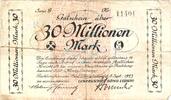 Inflation 1923 DE 30 Mio. Mk. Recklinghausen , Banknote 30 Millionen Mark Schein gbr. Keller 4465.h , Westfale -