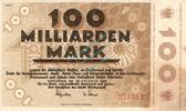 Inflation 1923 DE 100 Mia. Mk. Dortmund , Banknote 100 Milliarden Mark Schein L-gbr. Keller 1061.r , Westfalen -