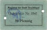 Notgeld 1914/15 50 Pf. Tirschtiegel , Notgeld 50 Pfennig Schein gbr.E Diessner 401.a , Posen o.D. Notg. -