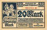 Großnotgeld 1918 DE 20 Mk. Düsseldorf , Banknote 20 Mark Schein unc-kfr. Geiger 114.32.a , Rheinland 1918 -