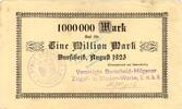 Inflation 1923 DE 1 Mio. Mk. Burscheid , Banknote 1 Million Mark Schein L-gbr. Keller 696.u , Rheinland 1923 -