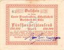 Inflation 1923 DE 500.000 Mk. Burscheid , Banknote 500.000 Mark Schein gbr. Keller 697.b , Rheinland 1923 -