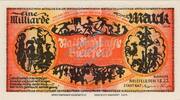 Inflation 1923 DE 1 Mia. Mk. Bielefeld , Banknote 10 Millionen Mark Bielefeunc-kfr. Keller 415.c , Westfalen -