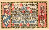 Serienscheine DE 50 Pf. Hamburg , Notgeld 50 Pfennig Schein F-kfr. M-G 545.2 , Hamburg o.D. Seriennotgel -