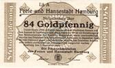 Wertbeständig 1923/24 DE 84 Gold Pf. Hamburg , Banknote 84 Goldpfennig -o.KN- unc-kfr. Müller 2310.3.a , Hamburg 1923 -