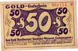 Wertbeständig 1923/24 DE 50 Gold Pf. Hamburg , Banknote 50 Gold Pfennig Schein in L-gbr. Müller 2385.5 , Hamburg 1923 -