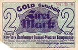 Wertbeständig 1923/24 DE 2 Gold Mk. Hamburg , Banknote 2 Gold Mark Schein in gbr. Müller 2385.7 , Hamburg 1923 Infla -