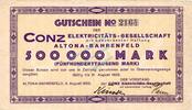 Inflation 1923 DE 500.000 Mk. Altona , Banknote 500.000 Mark Schein L-gbr. Keller 82.a , Schleswig 1923 Inflat -