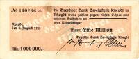 Inflation 1923 DE 1 Mio. Mk. Rheydt , Banknote 1 Million Mark Scheck gbr. Keller 4564.g , Rheinland 1923 Infl -
