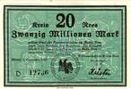 Inflation 1923 DE 20 Mio. Mk. Rees , Banknote 20 Millionen Mark Schein gbr. Keller 4467.a , Rheinland 1923 Inf -