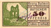 Serienscheine DE 50 Pf. -mit US- Traben-Trarbach , Notgeld 50 Pfennig --mit US-- unc-kfr. M-G 1333.1 , Rheinland -