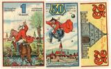 Serienscheine DE 3 Scheine kpl. Rinteln , Notgeld Set mit 3 Scheinen unc-kfr. M-G 1125.1.b , Niedersachsen 1920 -
