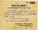 Inflation 1922/23 DE 1.000 Mk. Bad Oeynhausen , Banknote 1.000 Mark Schein gbr. Müller 3425... Westfalen 1922 -