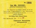 Inflation 1923 DE 100.000 Mk. Bad Oeynhausen , Banknote 100.000 Mark Scheck L-gbr. Keller 4118... Westfalen 19 -