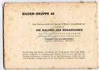 Renaissance BG.42 , W.10 Sammelbilder -Die Malerei der Renaissance BG.42- von 1938 mit Umverpackung -0644 -