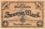 Gro&szlig;notgeld 1918 DE 20 Mk. 1918 Neustadt Orla , Banknote 20 Mark Schein ... 3,99 EUR  + 200,00 EUR frais d'envoi