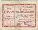Inflation 1923 DE 2 Mio. Mk. 1923 Hamborn , Banknote 2 Millionen Mark Sc... 7,90 EUR  + 200,00 EUR frais d'envoi