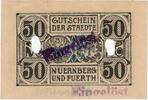 Kleingeld 1914-1922 DE 50 Pf. 1918 N&uuml;rnberg , Notgeld 50 Pfennig Schein ... 3,50 EUR  + 200,00 EUR frais d'envoi