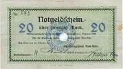 Gro&szlig;notgeld 1918 DE 20 Mk. 1918 Neu Ulm , Banknote 20 Mark Schein entw. ... 8,95 EUR  + 200,00 EUR frais d'envoi