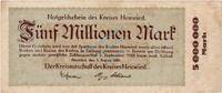 Inflation 1923 DE 5 Mio. Mk. 1923 Neuwied , Banknote 5 Millionen Mark Sc... 9,90 EUR  + 200,00 EUR frais d'envoi