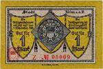 Gro&szlig;notgeld 1918 DE 1 Mk. 1918 Ulm , Banknote 1 Mark Schein unc-kfr. Gei... 3,59 EUR  + 200,00 EUR frais d'envoi