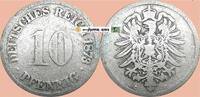 deutsches Kaiserreich 10 Pf. 1873 C 10 Pfennig M&uuml;nze Deutsches Kaiserrei... 11,95 EUR  + 200,00 EUR frais d'envoi