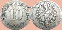 deutsches Kaiserreich 10 Pf. 1874 E 10 Pfennig M&uuml;nze Deutsches Kaiserrei... 12,95 EUR  + 200,00 EUR frais d'envoi