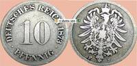 deutsches Kaiserreich 10 Pf. 1873 F 10 Pfennig M&uuml;nze Deutsches Kaiserrei... 11,95 EUR  + 200,00 EUR frais d'envoi