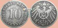 deutsches Kaiserreich 10 Pf. 1890 G 10 Pfennig M&uuml;nze Deutsches Kaiserrei... 6,49 EUR  + 200,00 EUR frais d'envoi