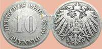 deutsches Kaiserreich 10 Pf. 1890 F 10 Pfennig M&uuml;nze Deutsches Kaiserrei... 7,95 EUR  + 200,00 EUR frais d'envoi