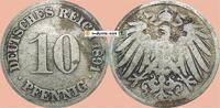 deutsches Kaiserreich 10 Pf. 1891 G 10 Pfennig M&uuml;nze Deutsches Kaiserrei... 24,95 EUR  + 200,00 EUR frais d'envoi