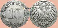 deutsches Kaiserreich 10 Pf. 1893 F 10 Pfennig M&uuml;nze Deutsches Kaiserrei... 6,49 EUR  + 200,00 EUR frais d'envoi