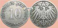 deutsches Kaiserreich 10 Pf. 1898 G 10 Pfennig M&uuml;nze Deutsches Kaiserrei... 12,95 EUR  + 200,00 EUR frais d'envoi