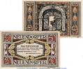Notgeld De 2 Scheine kpl. Notgeld Coblenz Neuendorf , vollständiger Satz mit 2 Scheinen , Seriennotgeld , Rheinland Pfalz , 235.1 , von 1921 -