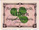 Kleingeld 1914-1922 1/2 Mk. Notgeld Gemeinde Oberdorla , Halbe Mark Schein in kfr. Tieste 5225.05.100 -