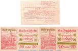 Notgeld Österreich 3 Scheine , Gold rosa Notgeld der Gemeinde Imbach S.404.III.d Gold Ausgabe , Set mit 3 Scheinen rosa -