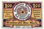Seriennotgeld Deutschland 1 Mark Schein Nr 1 Notgeld Victoria Bad Wildungen 1428.1.a , 1 Mark Nr 1 , Weißer Rand in kfr. -