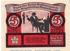 Notgeld DE 5 Mk. Notgeld Horca Bund Stadt Lübeck 821.1 , 5 Mark Schein in kfr. o.D. -