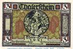 Notgeld DE 3 Mk. Notgeld der Stadt Thale a. Harz 1320.8 , 3 Mark Schein o.Kn. in kfr. o.D. -