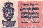 Notgeld AT 20 He. Notgeld Fürstentum Liechtenstein 522 , 20 Heller Schein in kfr. o.D. -