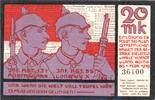 Großnotgeld 1918 DE 20 Mk. Banknote der Stadt Bielefeld , 20 Mark Schein in kfr. Geiger 046.09 1918 -