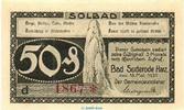 Seriennotgeld Deutschland 50 Pfennig , Fehldruck d Notgeld Gemeinde Suderode 1292.1.b.2 , 50 Pfennig Fehldruck -d- in kfr. 1921 -