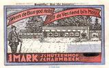 Seriennotgeld Deutschland 1 Mark Schein Notgeld Schützenhof Scharmbeck 1172.3 , 1 Mark Schein +Fonds in kfr. o.D. -