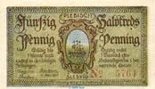 Notgeld De 50 Pf. mit Kn. + Drfa. Notgeld Stadt Tondern 1329.2.a , 50 Pfennig Schein mit Druckfirma in kfr. -